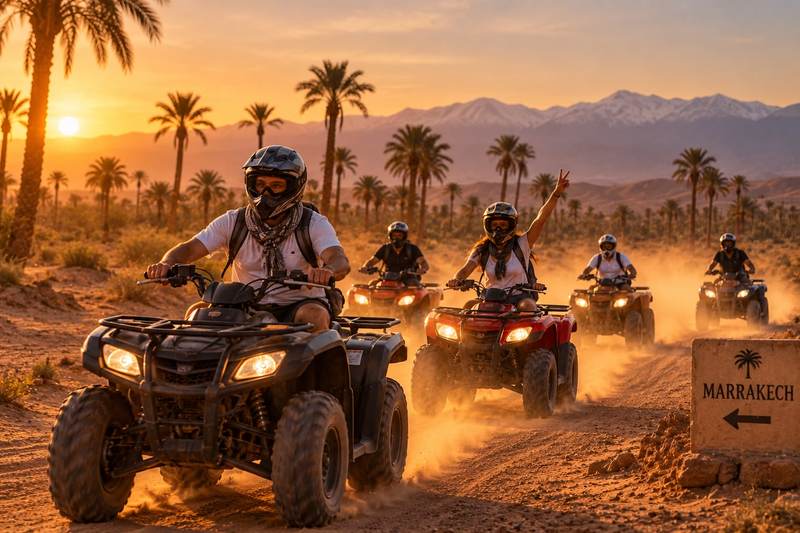 Quad excursion in the Agafay desert near Marrakech